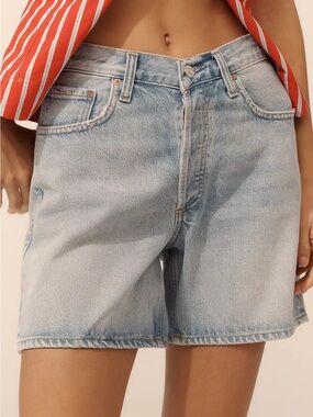 Agolde V-Waist Denim Shorts